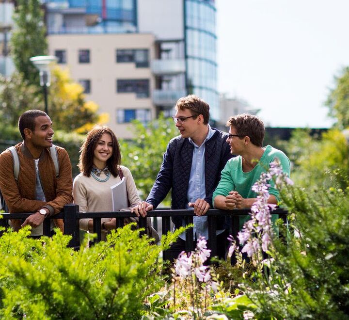 Students outside in Oslo